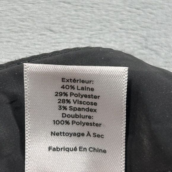 Talbots Pants Women’s 14 Gray White Wool Blend Pinstripe Work Casual Stretch - Picture 14 of 15